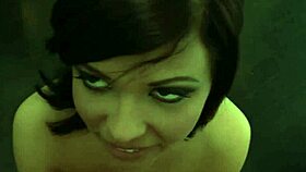 this gorgeous big tits babe strokes a hard cock, getting all horny and adorable.