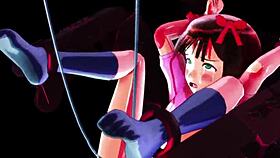 haruka in a fun string pulling game in this hentai.