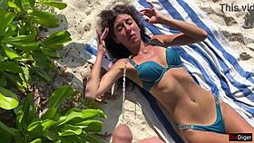 Can you believe I pissed on this girl at a public beach? She was totally shocked!