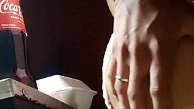 Guy enjoys morning play with his favorite dildo