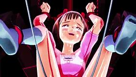 haruka in a fun string pulling game in this hentai.