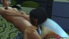 girlfriend moans while licking in bed