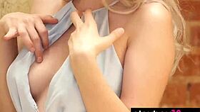 i'm showing off my shaved pussy and natural tits as a young 18+ blonde beauty ora