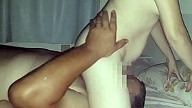 Latina wife makes husband lick her wet pussy