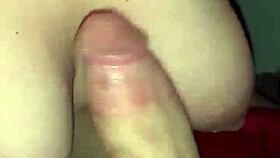 husband and wife share a homemade intimate moment