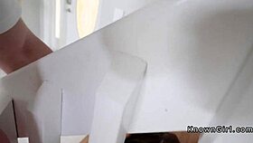 At home, the toned girlfriend with big tits bangs a huge cock in amateur hardcore.