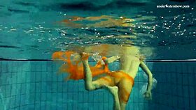 Nastya Strips and Shows Body in Pool