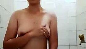 cute asian teen bathes and relaxes