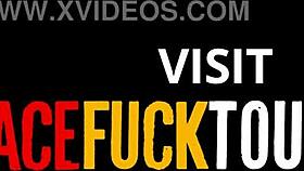 Petite slut gets massive facial after rough deep throat