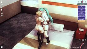 Girlfriend and friend explore lesbian feelings