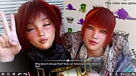 double homework with hot redheads