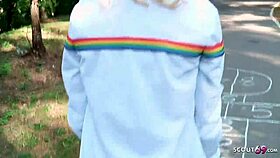 18 jahre junge sch�lerin zum bj f�r taschengeld auf spielplatz �berredet - german teen 18+