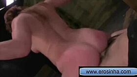 this tied up babe gets her shaved pussy licked pov