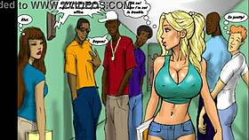 Two hot blondes star in this cartoon comix adventure