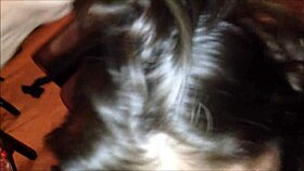 french amateur in red lingerie licking balls and deepthroating passionately