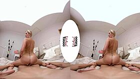 Blonde with big tits gives blowjob in pov taboo scene on special day