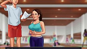 Bent over in doggystyle with shaved pussy