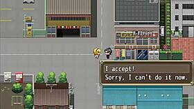 Blonde Heroine Trapped on Roof Sucks Big Tits and Ass