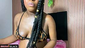 horny pregnant ebony babe guides your masturbation while teasing her juicy pussy