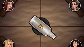 Bent over in doggystyle with shaved pussy