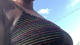 crazy bitch twerking big ass outdoors 😈