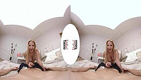 Blonde with big tits gives blowjob in pov taboo scene on special day