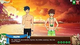 game friends camp episode 19: night swimming with russian voice