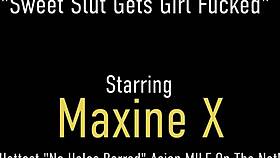 Curvy Milf Maxine X Makes Brunette Hollie Lick Finger After Masturbation