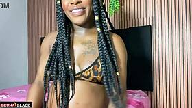 horny pregnant ebony babe guides your masturbation while teasing her juicy pussy