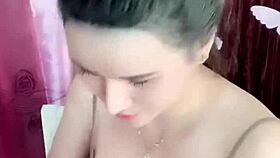 Girl performs a show on webcam 01