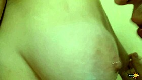 i feel so aroused licking and sucking these big wet nipples up close, bringing her to orgasm