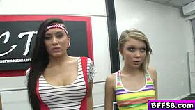 I love watching these sweet blonde teens give blowjobs and fuck hard for pleasure with petite tits.