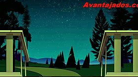 Gay sex in a forest with an animated twist