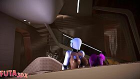 Futa3dx: Pink-Haired Futa with Monster Cock Pounds Realistic Sex Bot