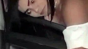 Hey, I'm jerking off for a stranger right through the car window.