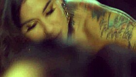 Tattooed Girl and Natural College Girl Interact