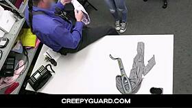 Hot college teen caught stealing book gets punished in garage