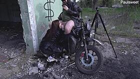 i saw that hot russian milf loving motorcycles and monster cocks outdoors