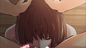 girlfriend enjoys hentai blowjob with friend in anime style