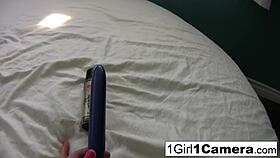 Eden Adams chats about her solo masturbation session with close-ups of her tits and pussy