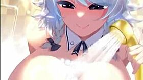 lustful maid sakuya rides with big tits in cowgirl creampie anime 😈