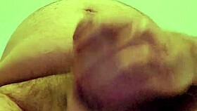 Stroking in hotel room with solo masturbation session