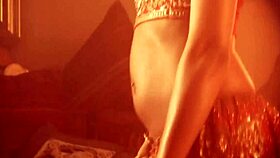 Sensing her own sexiness with undressing, striptease, and clothes ripped in brunette milf indian style