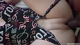 Blonde milf creams on big black cock!