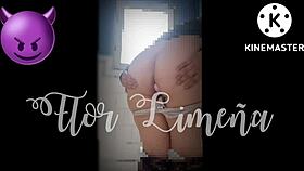 Peruvian Babe Plays with Dildo Alone at Work, Teasing Her Ass