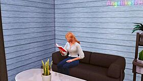 i'm the futanari boss seducing my secretary for deep throat with huge dick.