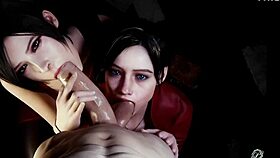 ball sucking sluts with big cocks? 3d sfm compilation of deepthroat and licking.