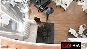 Autumn rides stepdaddy's cock hard during the big game