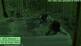 bts with zo snow and foxy rose at the zo denver bash jacuzzi