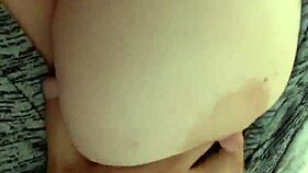 Playing with my wife's amazing natural tits 😍